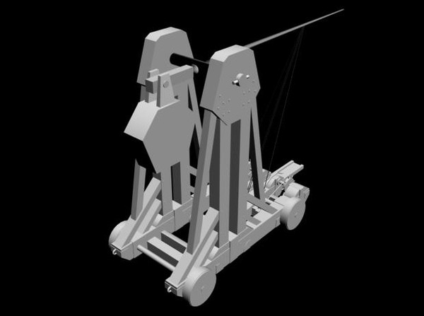 treybuchet 3d max - Treybuchet by Sjors boomschors
